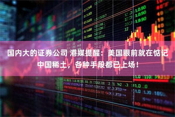 国内大的证券公司 港媒提醒：美国眼前就在惦记中国稀土，各种手段都已上场！